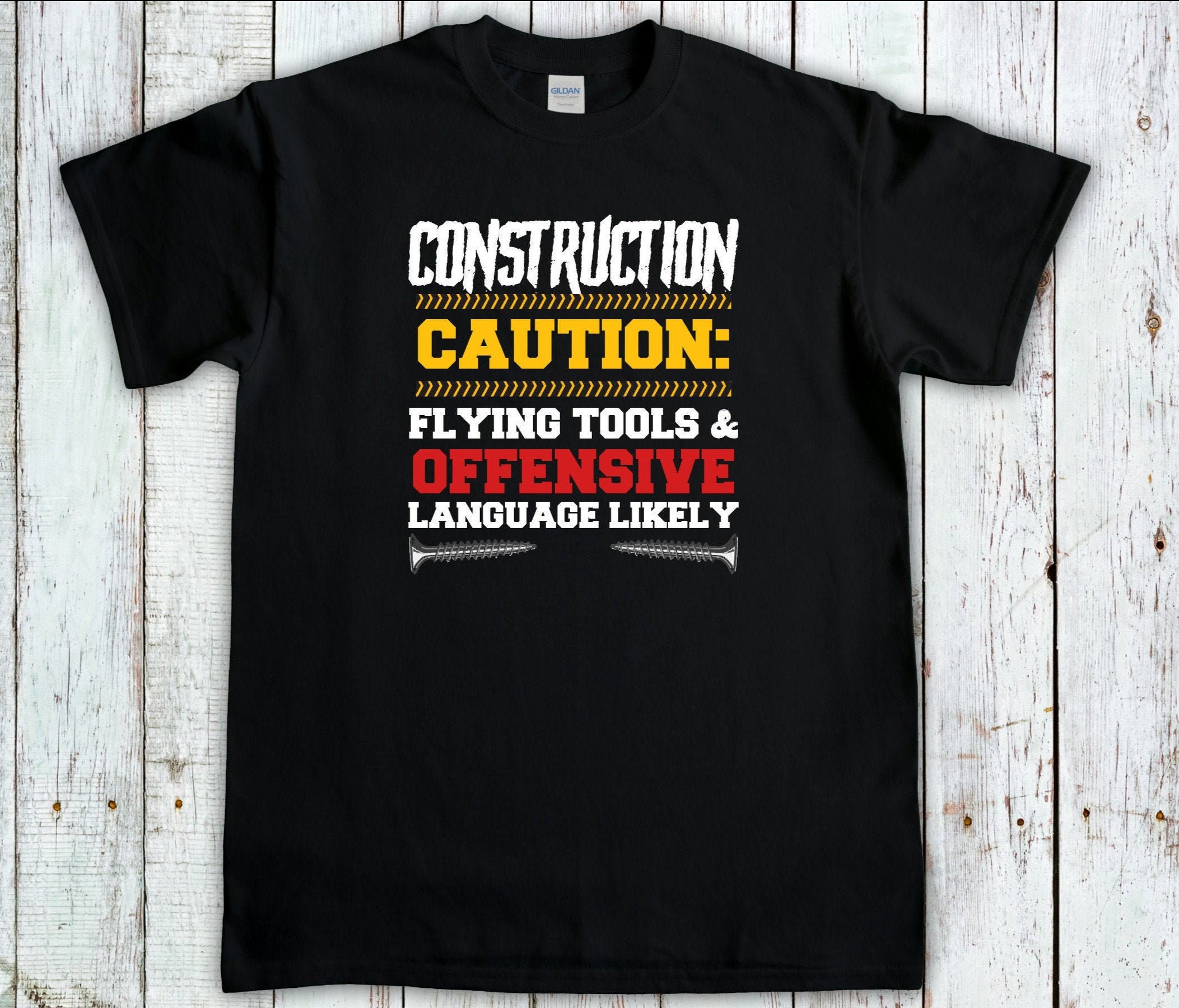 Construction Shirt Funny Construction Worker Tshirt Builder Etsy