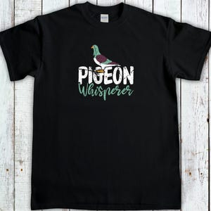 Vogels T-shirt, shirt vogels kijken, duivenwisser, cadeau vogelliefhebber, cadeau vogels kijken, cadeau buitenliefhebber, cadeau vogelliefhebber Black