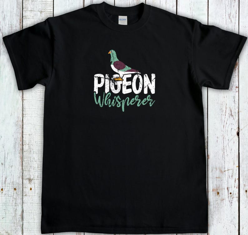 Vogels T-shirt, shirt vogels kijken, duivenwisser, cadeau vogelliefhebber, cadeau vogels kijken, cadeau buitenliefhebber, cadeau vogelliefhebber Black