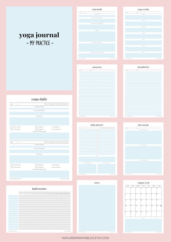 Yoga Journal Yoga Planner Weekly Journal Daily Planner Yoga Goals Habit Tracker Monthly Calendar Meditation Journal Daily Journal Yoga Journal Yoga Planner Weekly Journal Daily Planner Yoga Goals Habit Tracker Monthly Calendar Meditation Journal Daily Journal