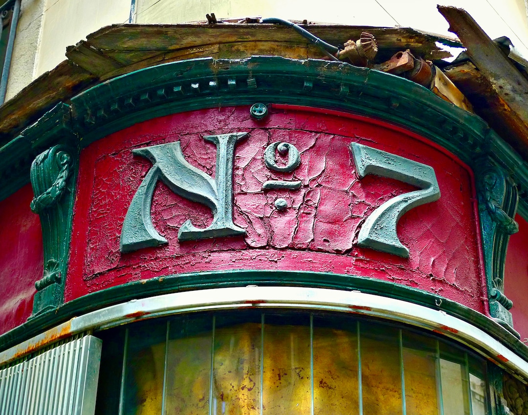 Art Nouveau Signage Print on Canvas Etsy