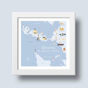 Charente Maritime Food map poster