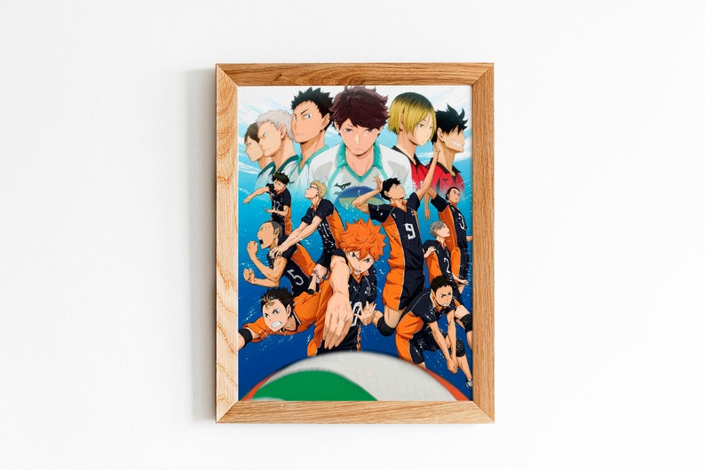 haikyuu print poster anime karasuno wall decor manga