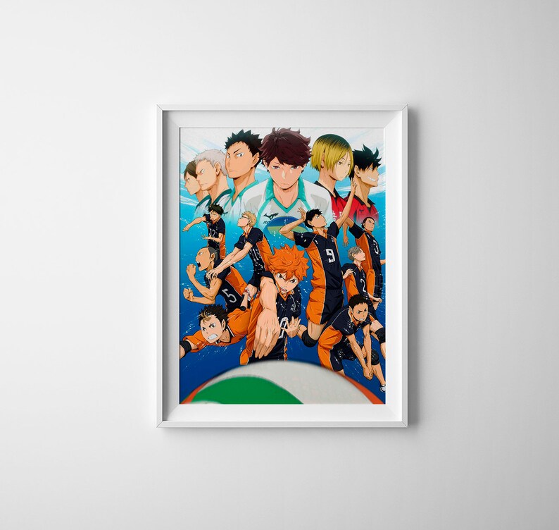 haikyuu print poster anime karasuno wall decor manga