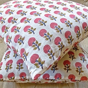 Block Printed Cushion Cover Floral Cushion Covers Indian Block Printed Cushion Cover Cushion Covers Decorative Pillows Custom Size image 6