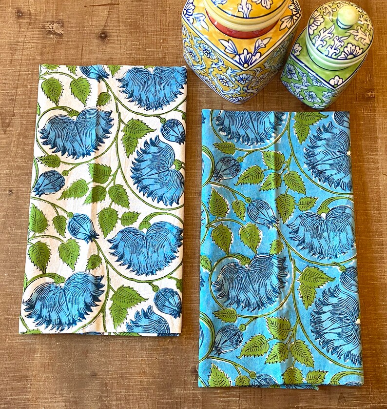 Block Printed Kitchen Towels Kitchen Towels dish Towels Kitchen Linens