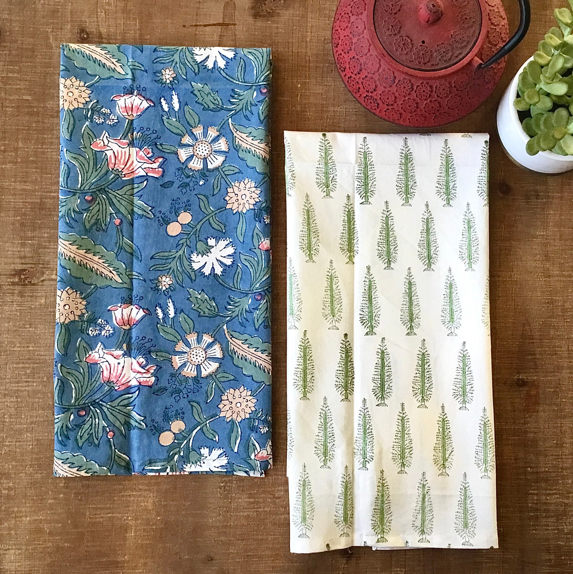 Block Printed Kitchen Towels Kitchen Towels dish Towels Kitchen Linens