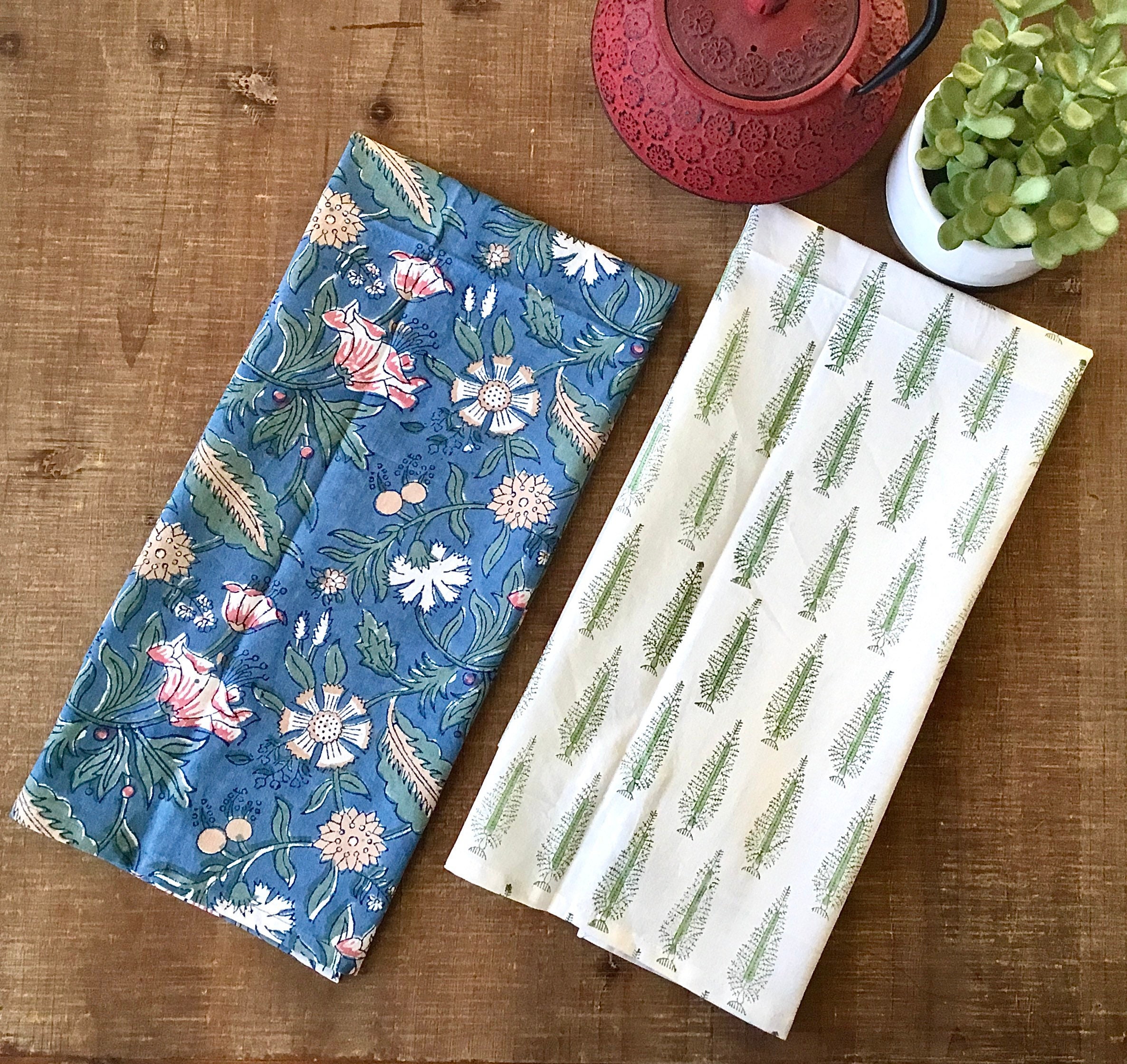 Block Printed Kitchen Towels Kitchen Towels dish Towels Kitchen Linens