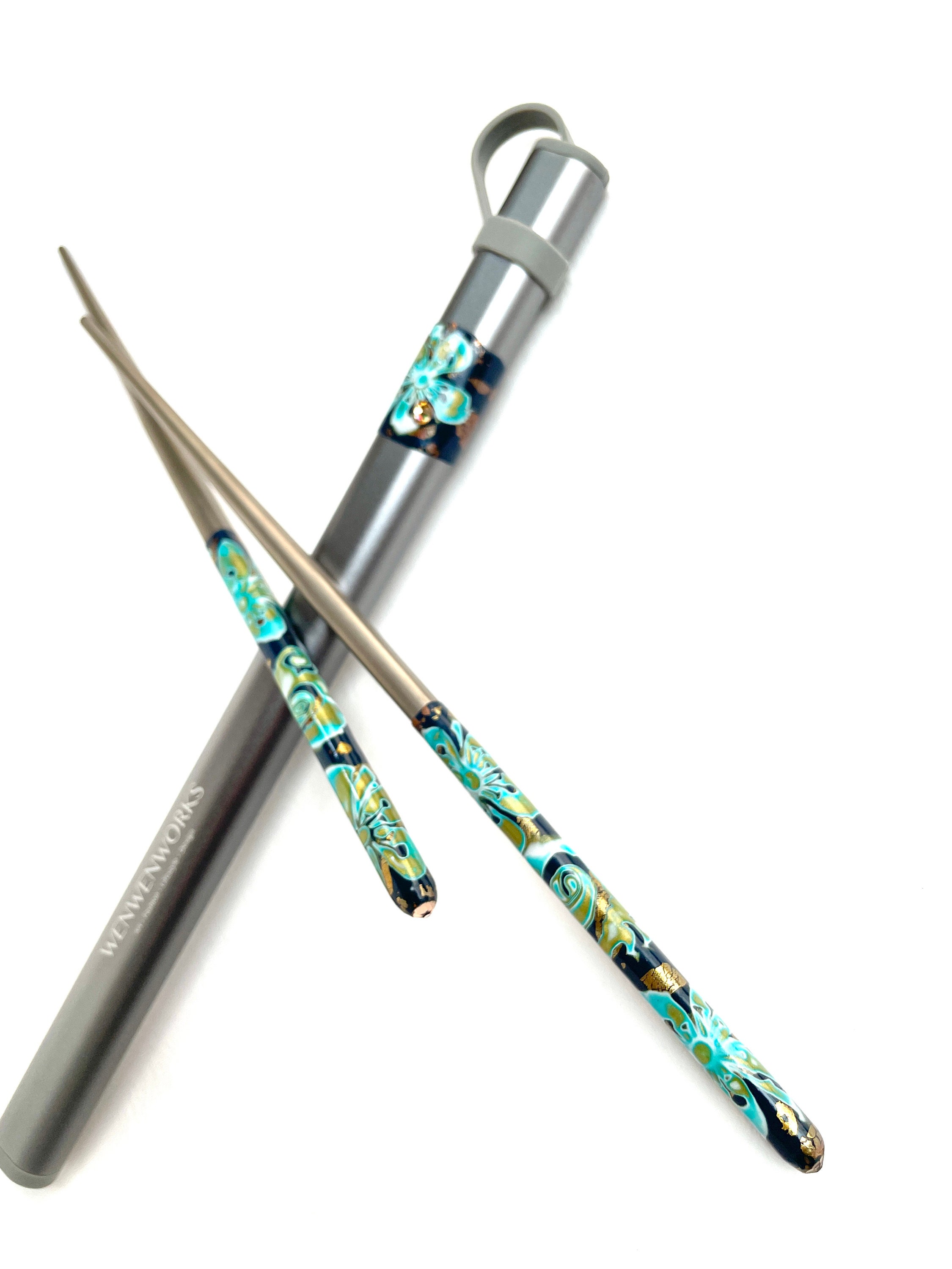 2 pairs 100% Pure Titanium High Quality Chopsticks Bacteria Inhibitive Tititude 2 pairs 100% Pure Titanium High Quality Chopsticks Bacteria Inhibitive Tititude