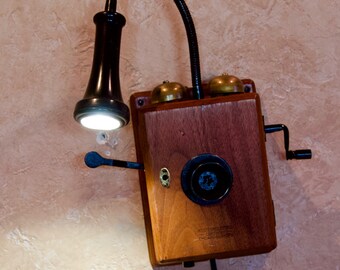 Vintage 1900s Phone Lamp: Western Electric Wall Sconce