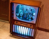 TV Bar - Vintage Remote-Contol Sound Activated LED Lighting Liquor Cabinet