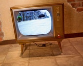 LCD TV Bar - Vintage 1960s Roku Streaming TV Digital Fish Tank Book Display Digital Company Sign Prop