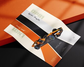 MCL40 Formula Racing Poster | Modern F1 Motorsport Art
