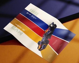 RB22 Formula Racing Poster | Modern F1 Motorsport Art