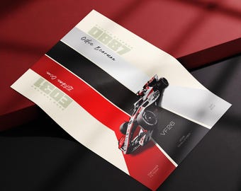 VF26 Formula 1 Racing Poster | Haas F1 Inspired Motorsport Art