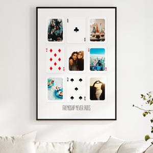 Benutzerdefinierte Foto-Collage Geschenk für besten Freund Personalisierte Foto-Collage Druck Freundschaft Wand-Kunst-Geburtstags-Geschenk CANVA Vorlage Gebetskarten