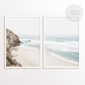 Coastal Wall Art Set of 2 Prints Beach Prints PRINTABLE Wall Art Coastal Prints Beach Wall Art Photography Photo Poster Large DIGITAL PRINTS