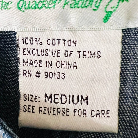 Quacker Factory Denim Jumper Dress Size Medium Bl… - image 10