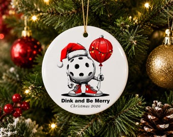 Pickleball Christmas Ornament – Dink and Be Merry