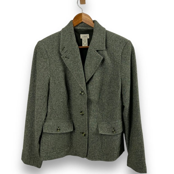 Ll bean shop wool blazer womens