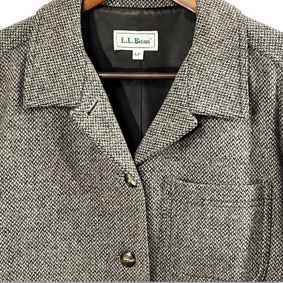 Vintage L.L. Bean Jacket Womens Size 6P Wool Twee… - image 2