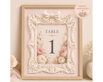 Coquette Picture Frame Mockup: Romantic Revival PNG Clip Art (Digital Download)