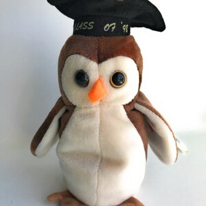 ty toys Beanie Original Baby, class 07, 98, collectables, vintage, owl, graduation