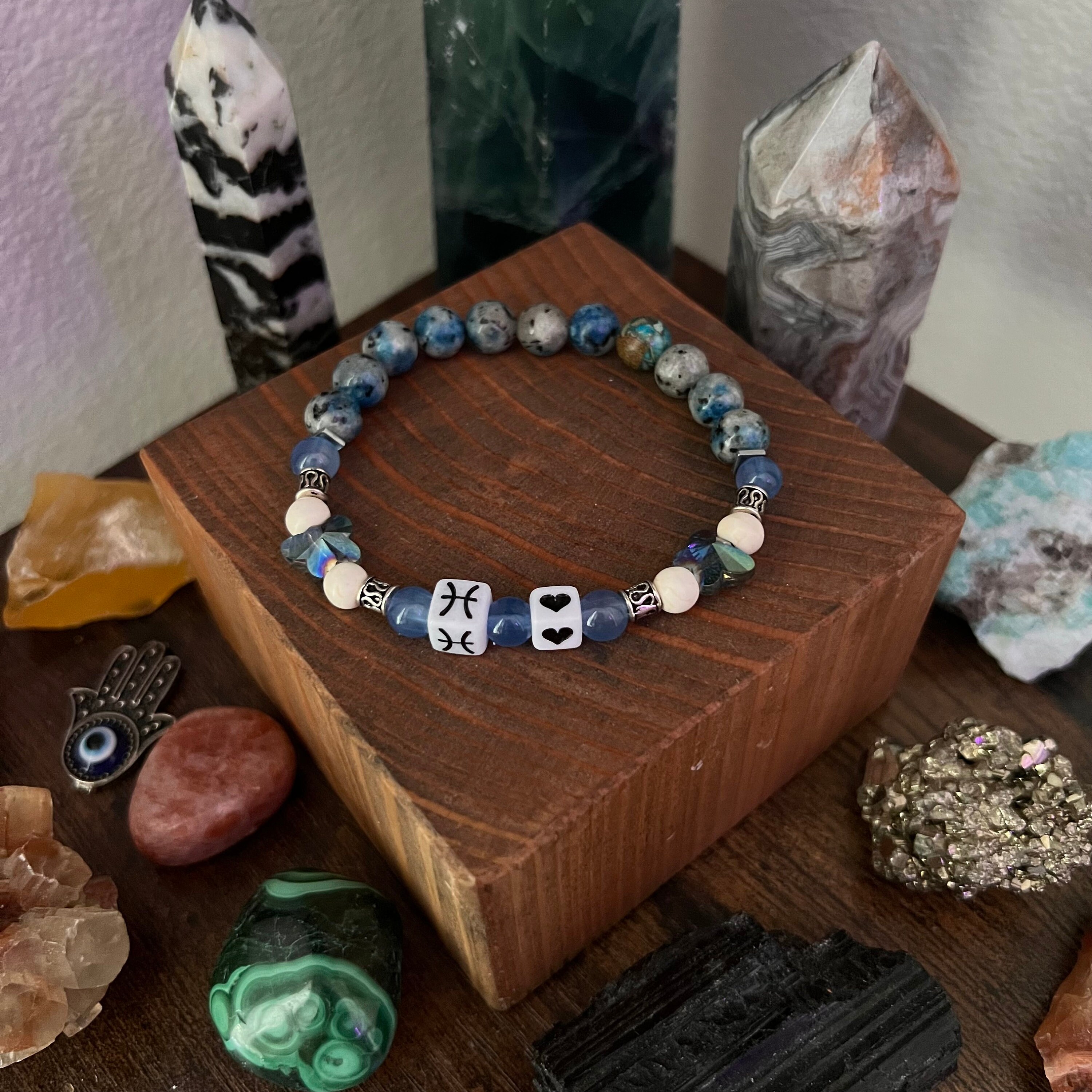 PISCES Sign Beaded Bracelet - Etsy
