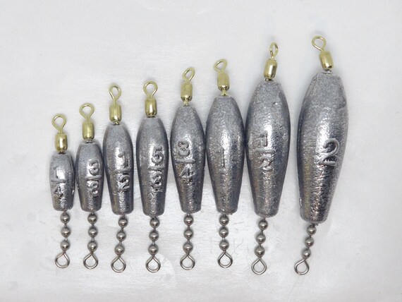 Trolling Sinkers with #7 Crane Swivels 5//8oz Qty 25