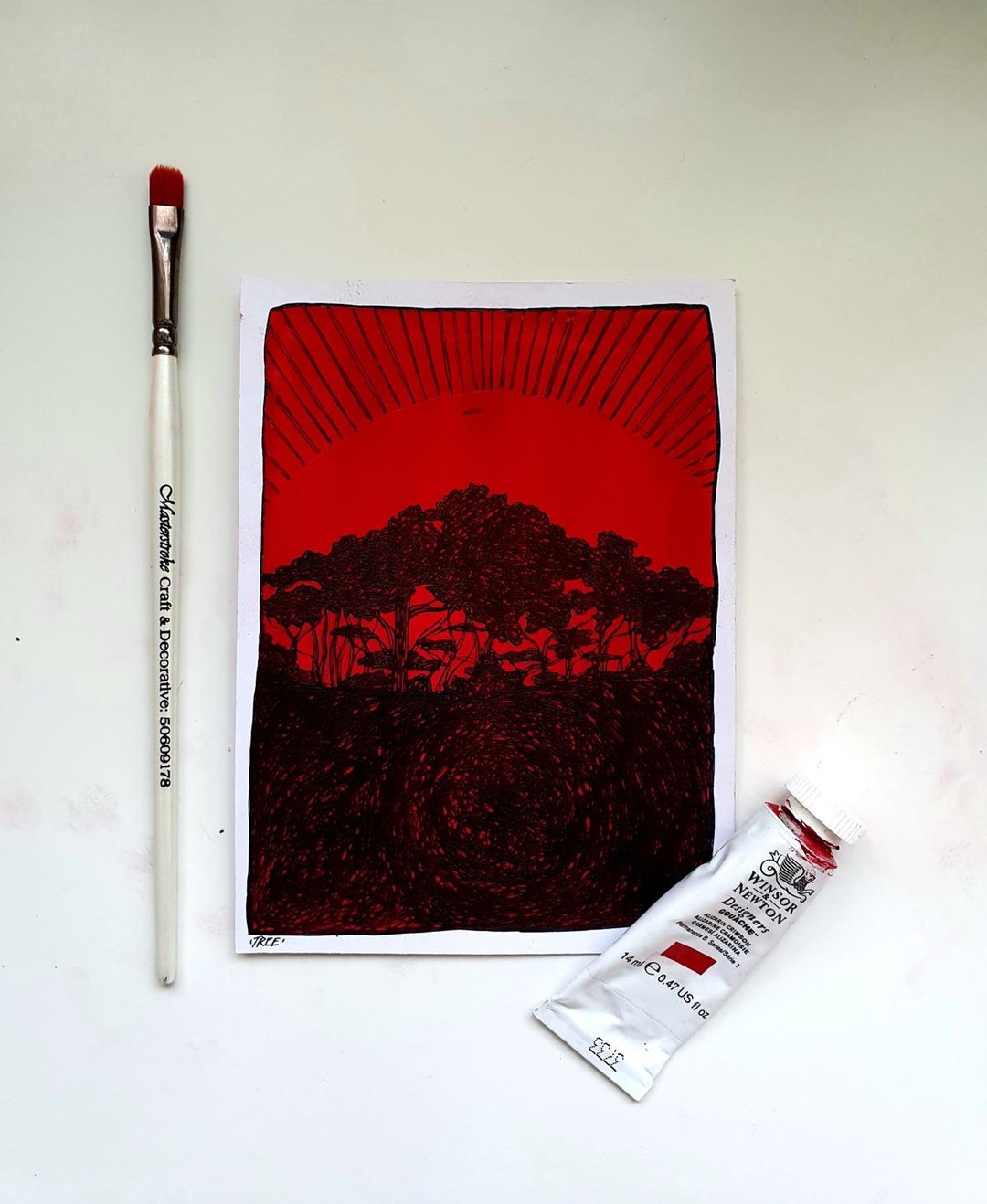 Mini Original Drawing A6 Mini Original Drawing - ‘tree’ - Etsy