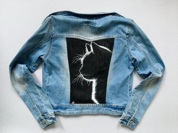 jean jacket with paint