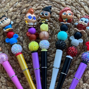 Custom Bead Pens, Goofy Pens, Silicone Beads, Personalized Gifts, Cute Pens, Pens, Office & School Supplies, Powerline, Goofy Movie