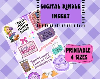 Nostalgic Kindle Insert: Bookish eReader Decor (Digital Download
