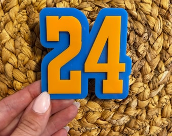 Custom Player Number Bag Charm: Sports Team Tag