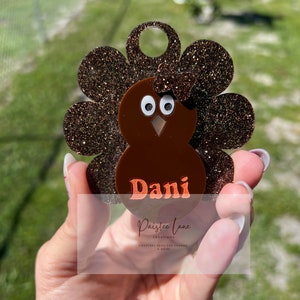 Tumbler Name Tag,Personalized Thanksgiving Tumbler Tag, Thankful, Stanley Topper, Name for lid, Tumbler Accessories, Acrylic Tag, Fall
