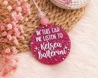 Kelsea Ballerini Glitter Car Charm: Beaded Rearview Mirror Accessory