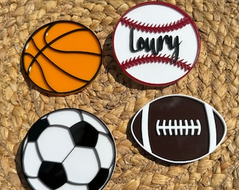 Personalized Sports Bogg Bag Charm: Team Mom Bag Tag