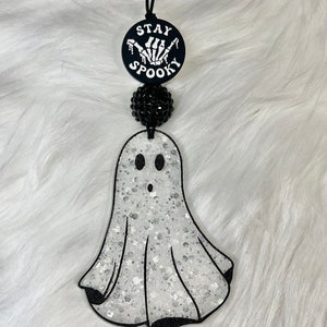 Rearview Mirror Charm, Halloween Car Charm, Ghost Car Charm, Car Charms, Spooky Car Charms, Car Accessories