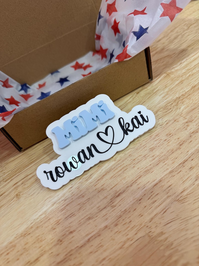 Personalized Bogg Bag Charm: Custom Mama/Gigi/Aunt Accessory image 1