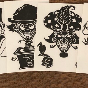 Conjunto de cartas Jokers com decalques de vinil de 6" de altura e uma única cor