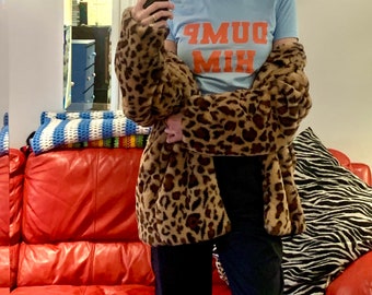 leopard print coat size 20