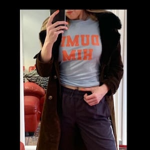 Women’s vintage 70s fake fur and suede trench coat modern size 8 - 10