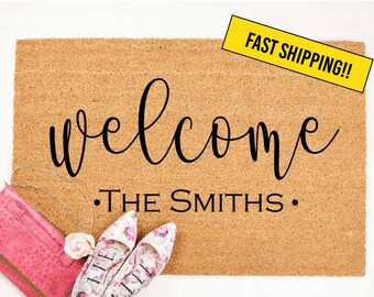 Door Mats Door Mat Welcome Mat Outside Door Mat Outside Etsy