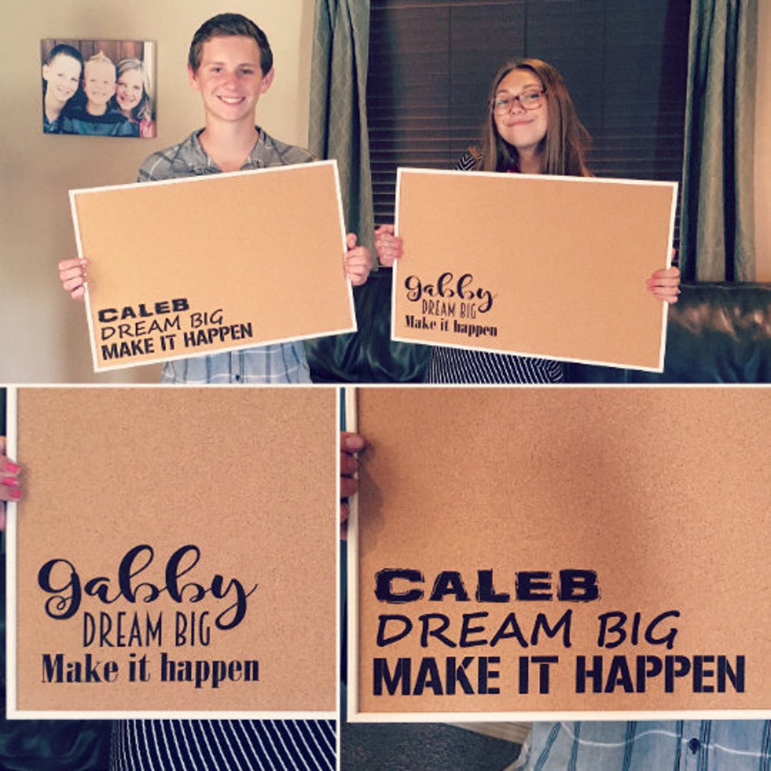 Dream Board Vision Board Goals Cork Board Personalized Etsy