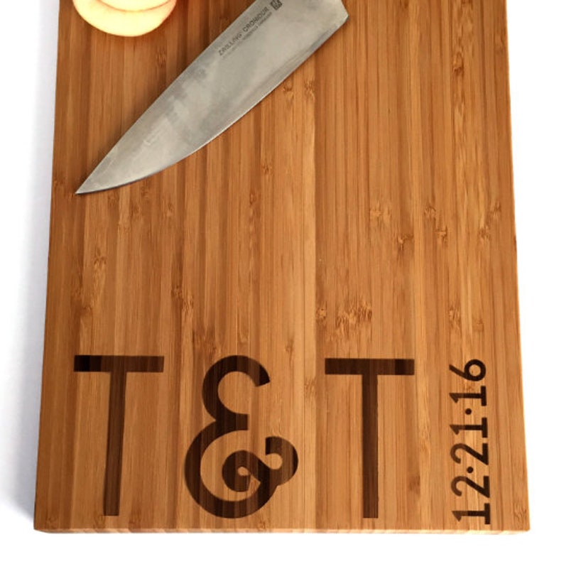 housewarming gift anniversary gift personalized cutting board-laser engraved-personalized gift Personalized Wedding gift bamboo