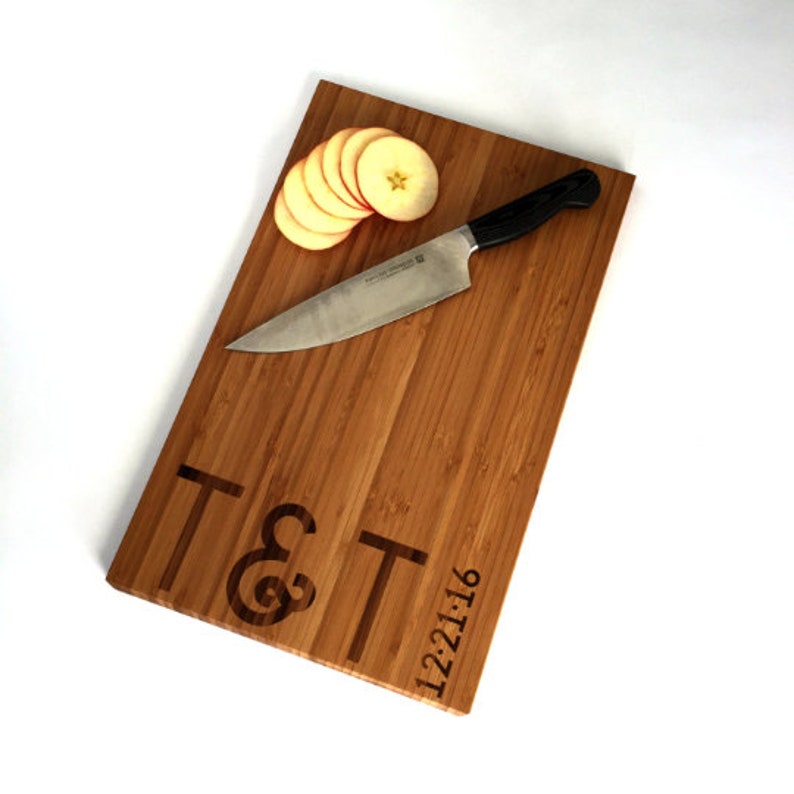 housewarming gift anniversary gift personalized cutting board-laser engraved-personalized gift Personalized Wedding gift bamboo
