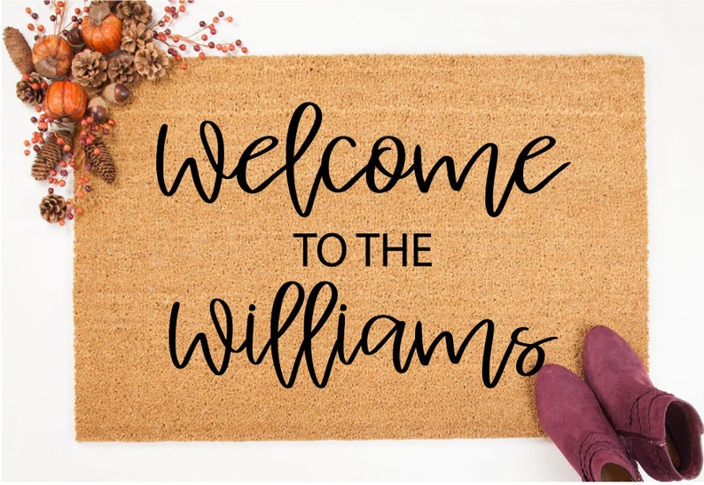 personalized dog welcome mats