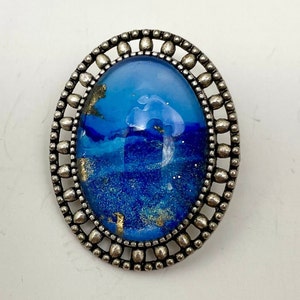 BLUE LAKE Brooch, Brooch Pin, Lapel Pin, Shawl Pin, Art Brooch, Brooch for Men, Brooch Jewelry, Lapel Brooch, Brooch for Women, Pin