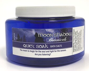 QUIET SOAK Bath Salts,Aromatherapy Soak, Lavender Soak, Pink Himalayan Salts, Dead Sea Salts,Organic Lavender, Bulgarian Rose, Epsom Salts,