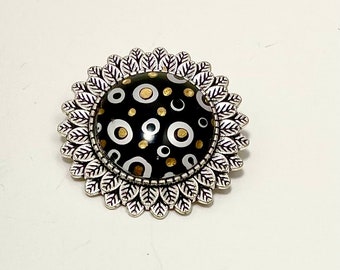 Polka Dot Brooch, Brooch Pin, Lapel Pin, Shawl Pin, Art Brooch, Brooch for Men, Brooch Jewelry, Lapel Brooch, Brooch for Women, Dot Art